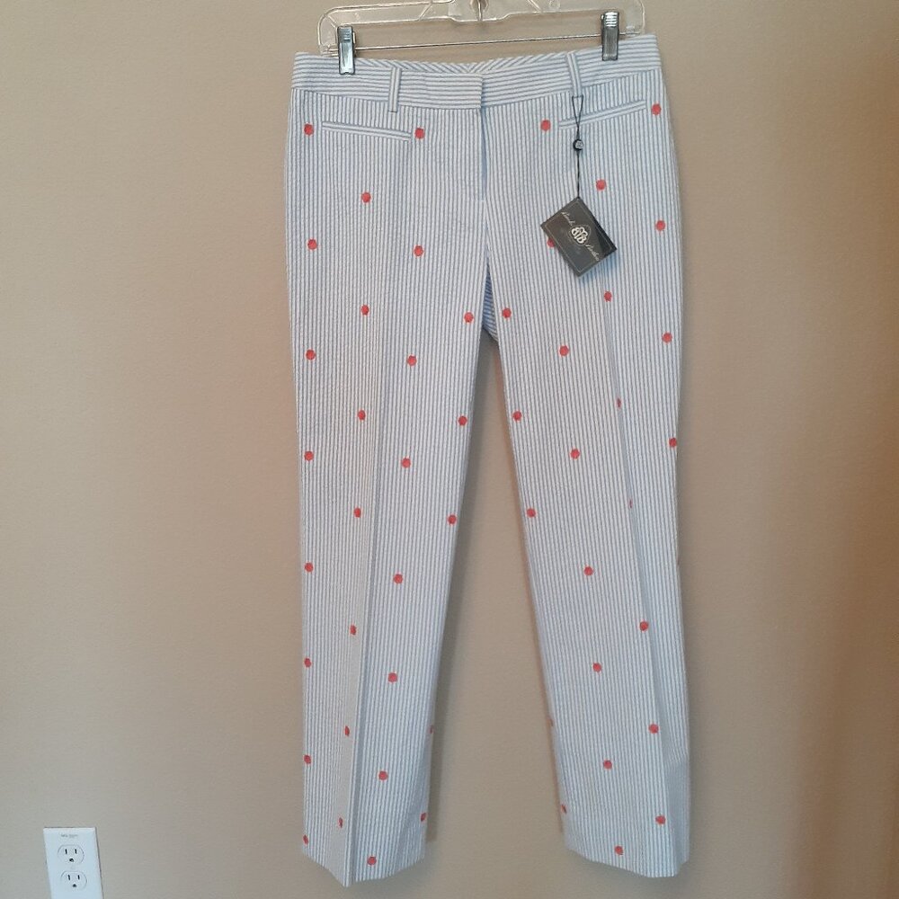 Brooks Brothers Seersucker Clam Embroidered Pants